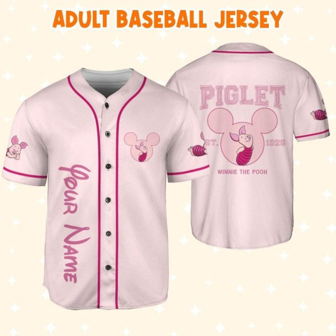 Custom Piglet Baseball Jersey - Personalized For Kids/Youth/Adults - Unique Gift! - Image 7