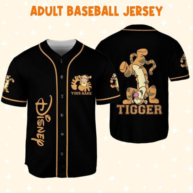 Custom Disney Tigger Baseball Jersey For Kids/Youth/Adults – Personalize Your Style! - Image 7