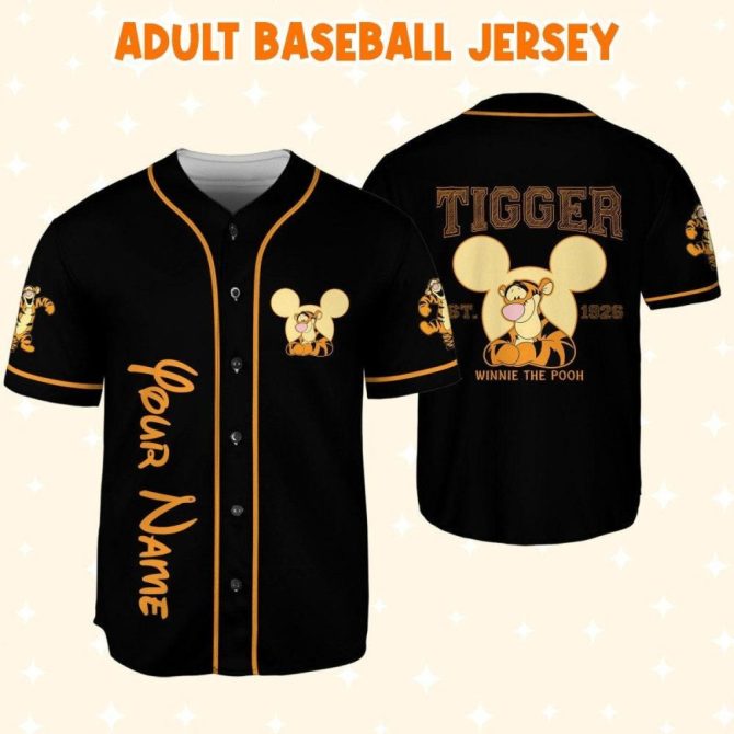 Custom Tigger Baseball Jersey - Kids/Youth/Adult - Personalized Name & Design - Image 7