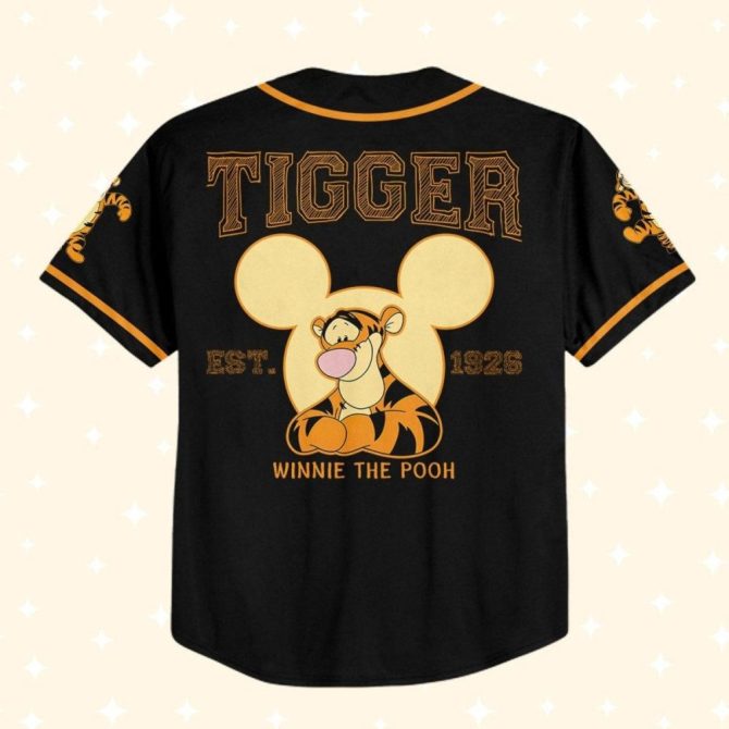 Custom Tigger Baseball Jersey - Kids/Youth/Adult - Personalized Name & Design - Image 4