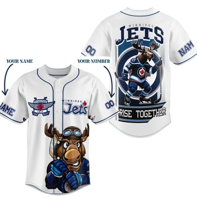 Custom Winnipeg Jets Moose Hockey Jersey - Personalize Name & Number - Unique Gift!