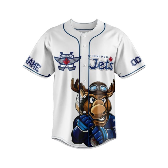 Custom Winnipeg Jets Moose Hockey Jersey - Personalize Name & Number - Unique Gift! - Image 2