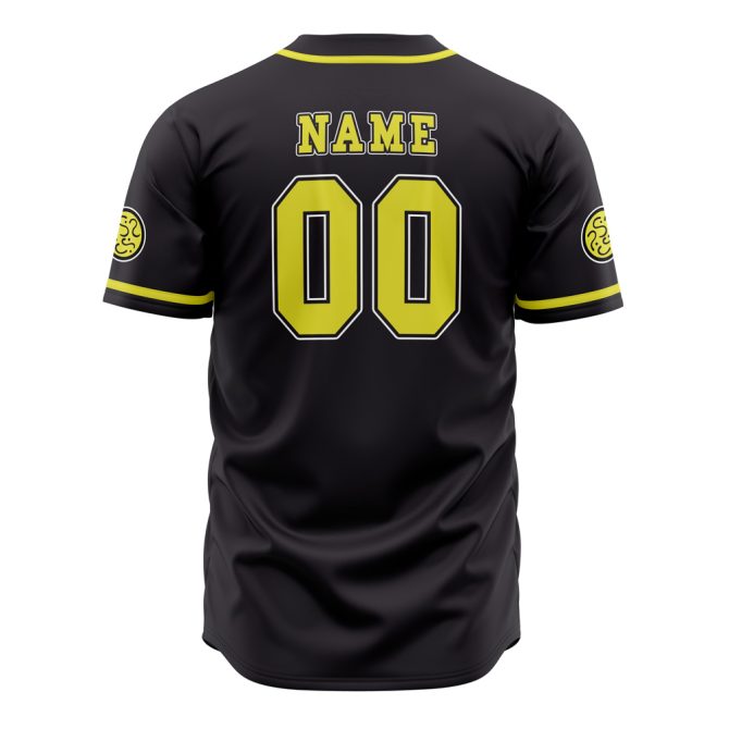 Customizable Black Baseball Jersey - Bold Worms Design & Your Name - Perfect Gift! - Image 3