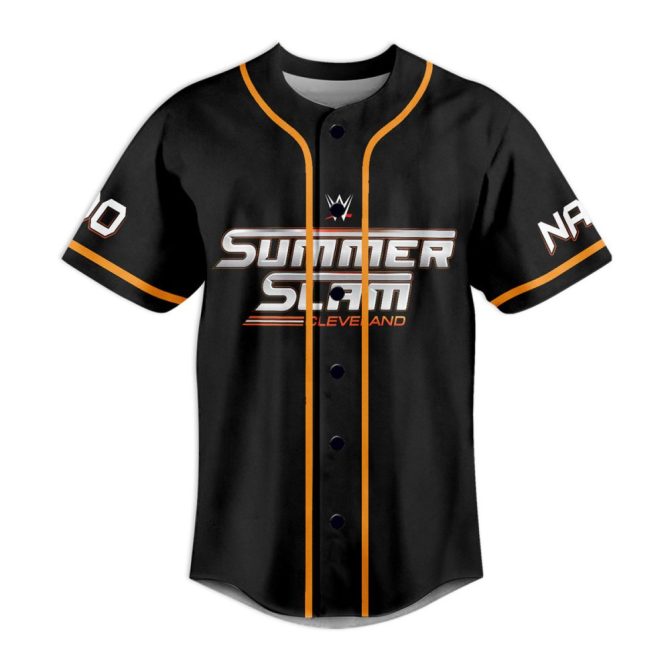 Custom Wwe Summerslam 2024 Jersey – Personalized Name & Number – Cleveland Edition - Image 2