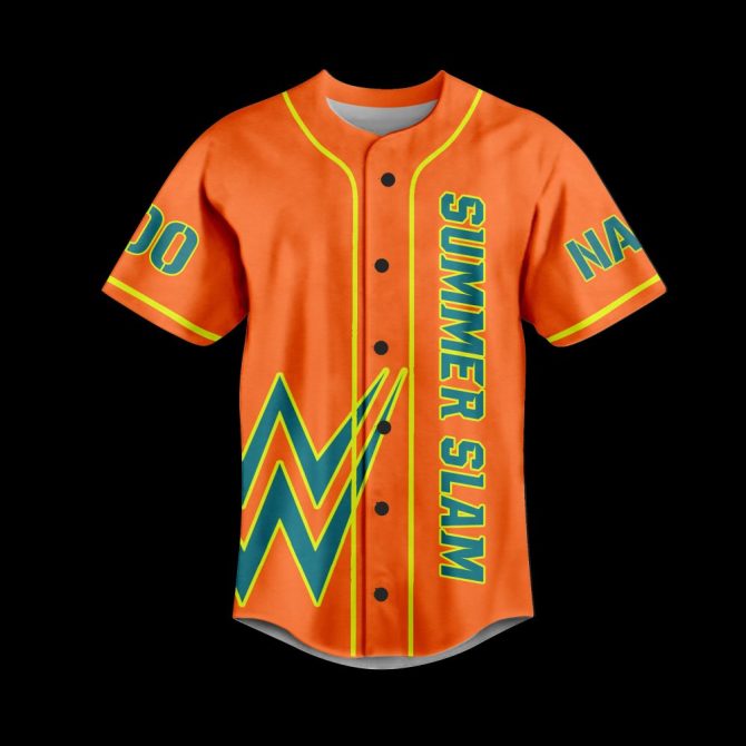 Customizable Wwe Summerslam 2024 Jersey - Personalize Your Name & Number! - Image 2
