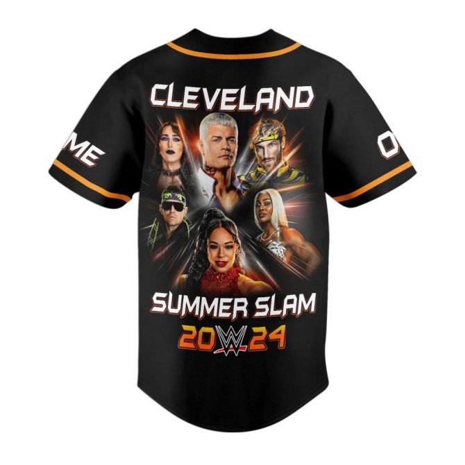 Custom Wwe Summerslam 2024 Jersey – Personalized Name & Number – Cleveland Edition - Image 3