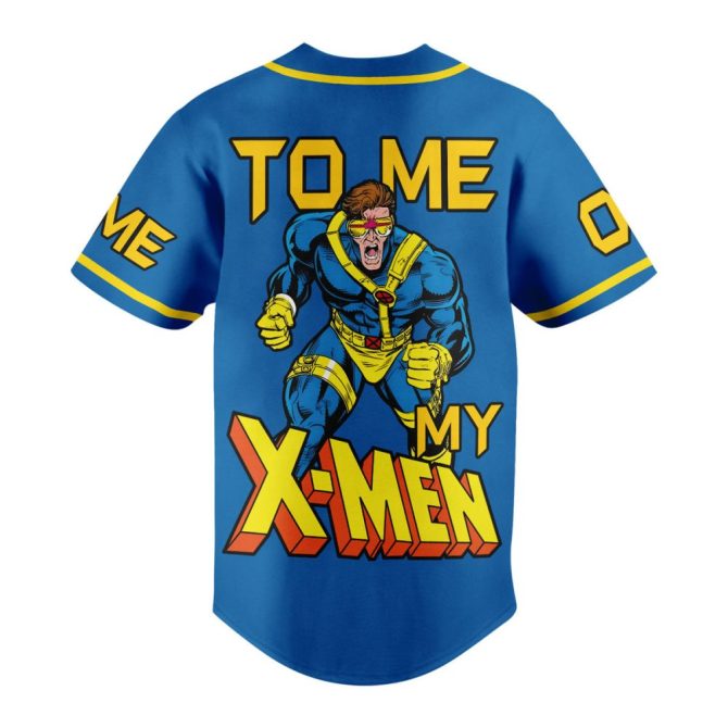 Custom X-Men Cyclops Baseball Jersey - Personalize With Your Name & Number! - Image 3