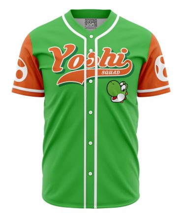 Yoshi Squad Green Baseball Jersey – Fun Gamer Apparel For Fans