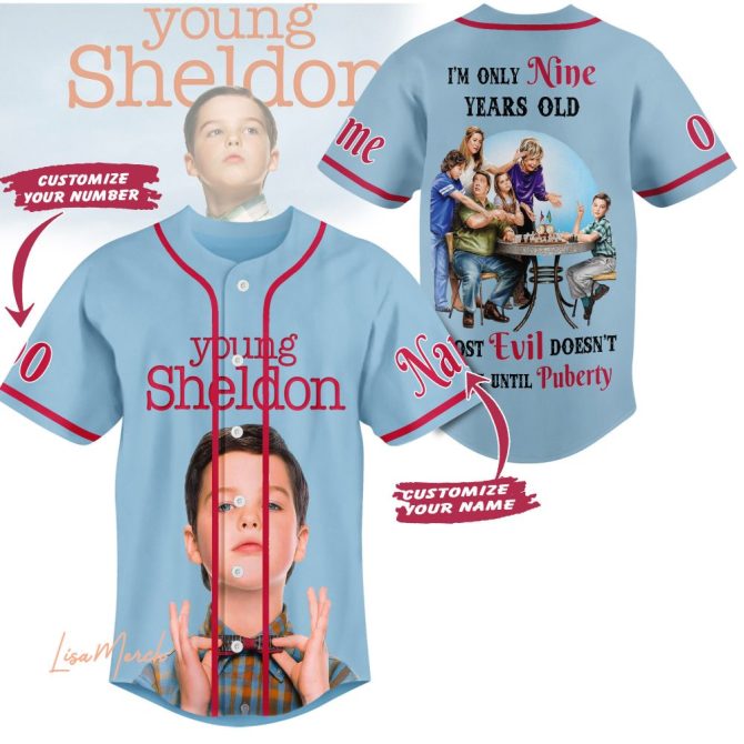 Customizable Young Sheldon Baseball Jersey - Unique Design For Fans