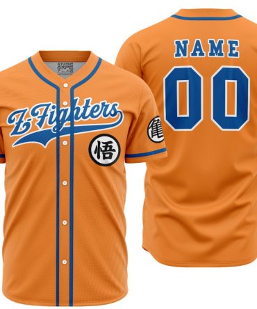 Customizable Z Fighters Baseball Jersey - Anime Fan Gear For Enthusiasts