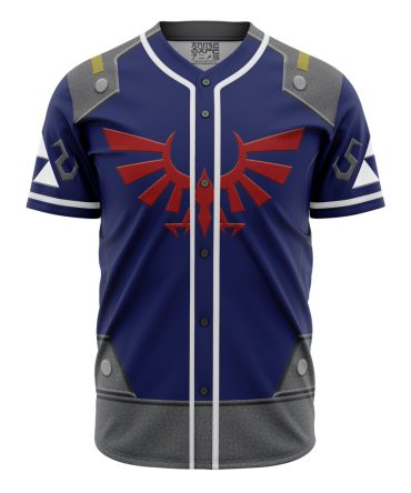 Epic Gamer Baseball Jersey - Blue & Red Design , Unisex Cosplay Shirt For Fans