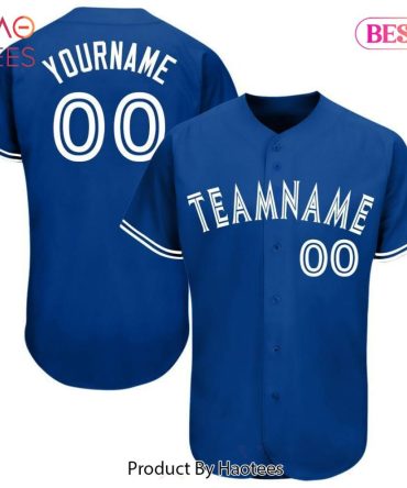 Custom Blue Baseball Jersey - Personalized Name & Number - Perfect Team Gear!