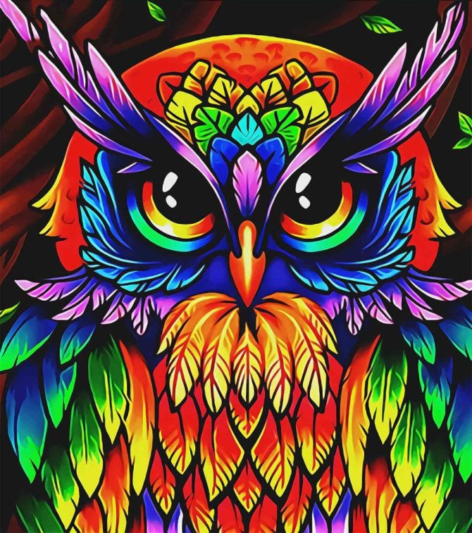 Colorful Owl Art Bedding Set Duvet Cover And 2 Pillowcases - Image 4