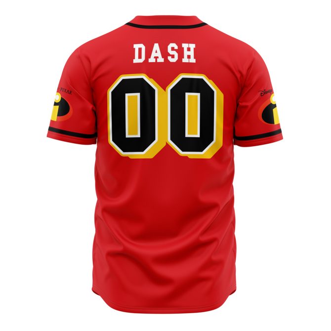 Incredibles Baseball Jersey - Unisex Red Button-Up - Superhero Team Logo Shirt - Image 2
