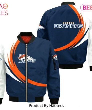 Denver Broncos Bomber Jacket - Blue/White - Stylish & Comfortable Fan Gear