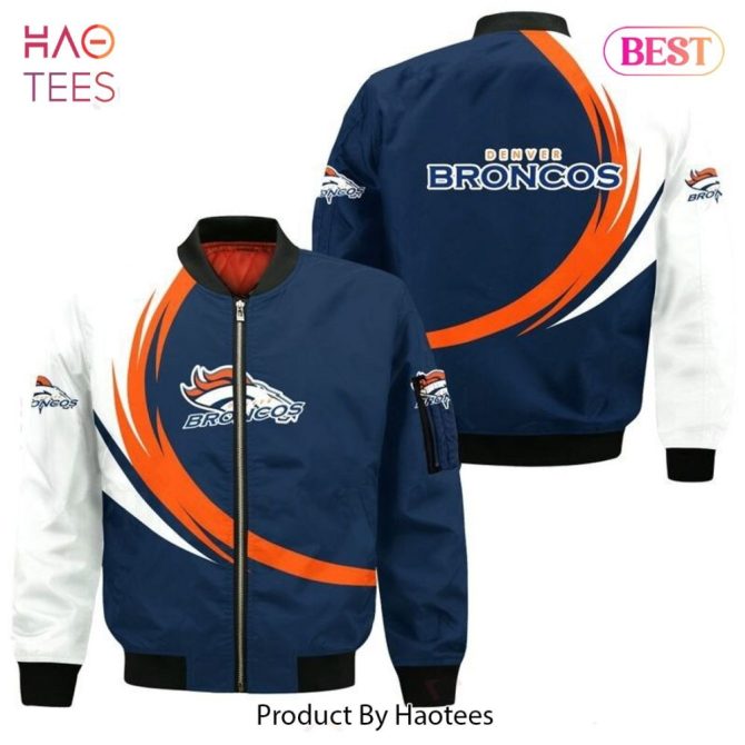Denver Broncos Bomber Jacket - Blue/White - Stylish & Comfortable Fan Gear