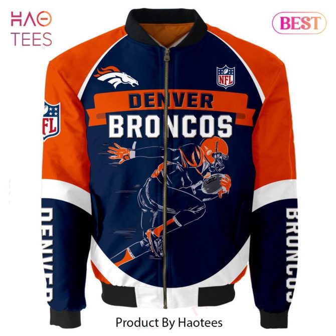 Denver Broncos Nfl Bomber Jacket - Official Team Apparel For Fans , Limited Edition