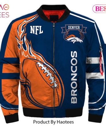 Denver Broncos Nfl Bomber Jacket - Bold Design, Ultimate Fan Gear By Haotees