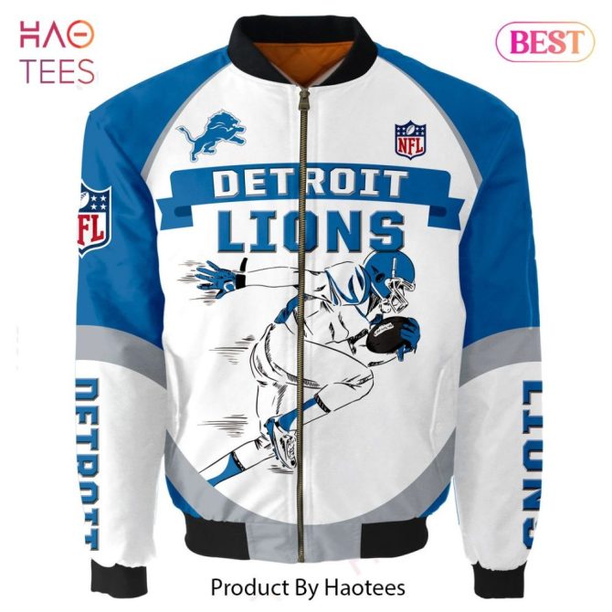 Detroit Lions Nfl Bomber Jacket - Stylish Fan Apparel By Haotees