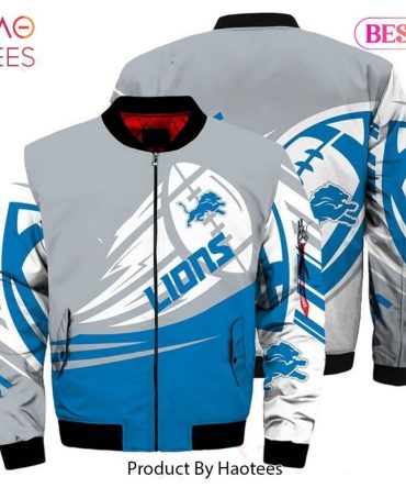 Lions Football Bomber Jacket - Stylish Team Fan Gear By Haotees