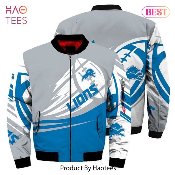 Lions Football Bomber Jacket - Stylish Team Fan Gear By Haotees