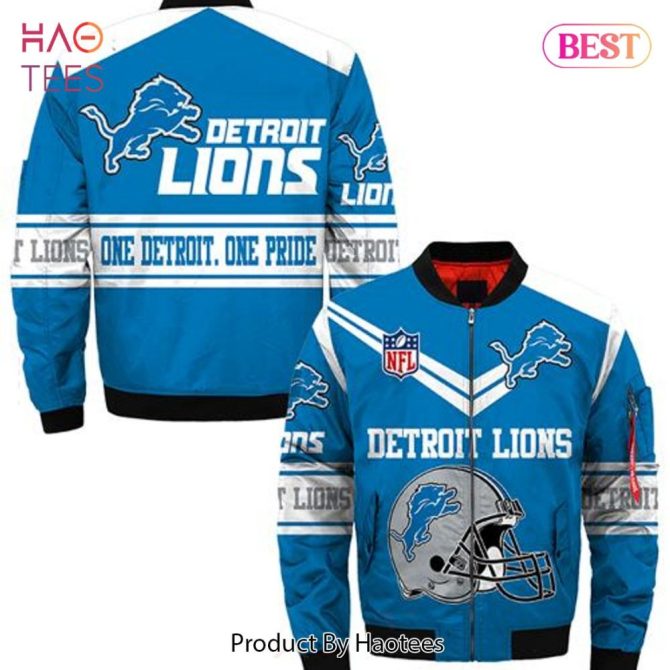 Detroit Lions Nfl Bomber Jacket - Stylish Fan Gear For Game Day Enthusiasts
