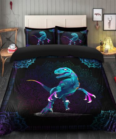 Dinosaur Mandala Bedding Set Duvet Cover And 2 Pillowcases