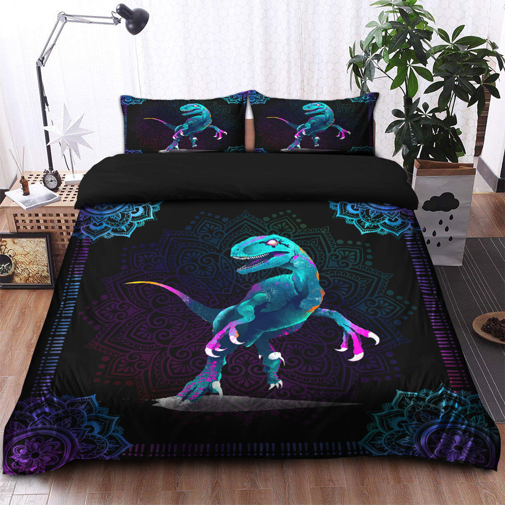 Dinosaur Mandala Bedding Set Duvet Cover And 2 Pillowcases - Image 2