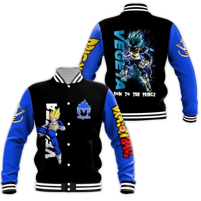 Dragon Ball Z Vegeta Varsity Jacket – Ultimate Saiyan Style For Anime Fans!