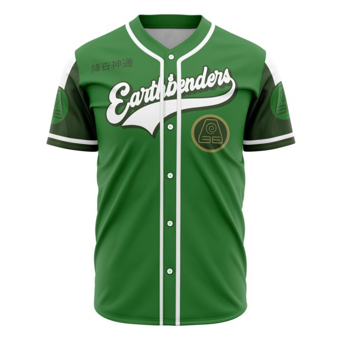 Earthbenders Green Baseball Jersey – Stylish & Comfortable Team Apparel