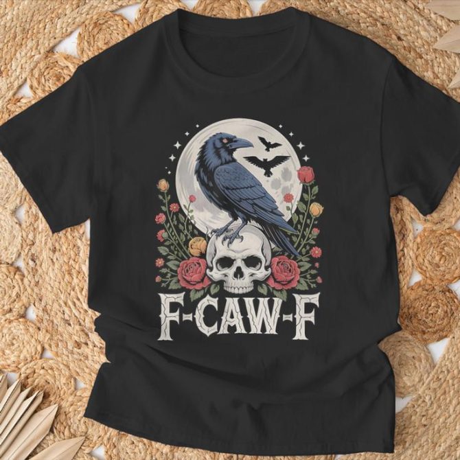 F-Caw-F Black Bird Crow Crow Bird Cawing Grunge T-Shirt