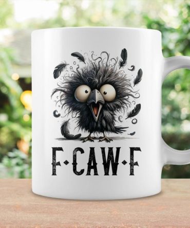F-Caw-F Black Crow Black Bird Crow F-Caw-F Coffee Mug