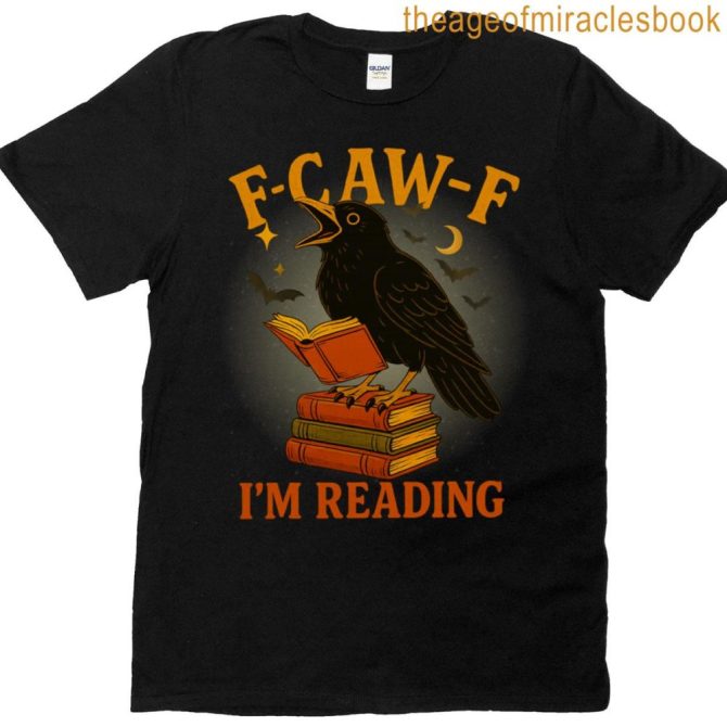 F Caw F Crow Book Lover Fall T-Shirt