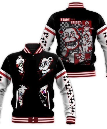 Exclusive Freddy Themed Graphic Varsity Jacket - Bold Style For Fans!