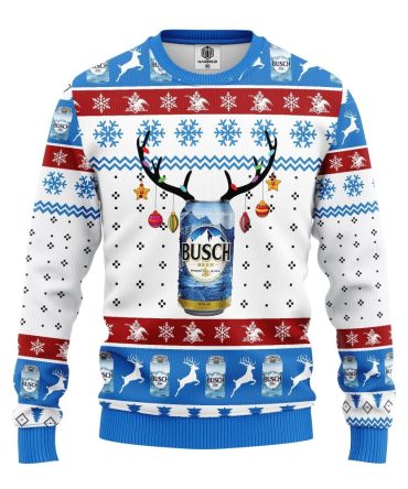 Cozy Busch Beer Christmas Sweater – Festive Holiday Ugly Sweater For Beer Lovers