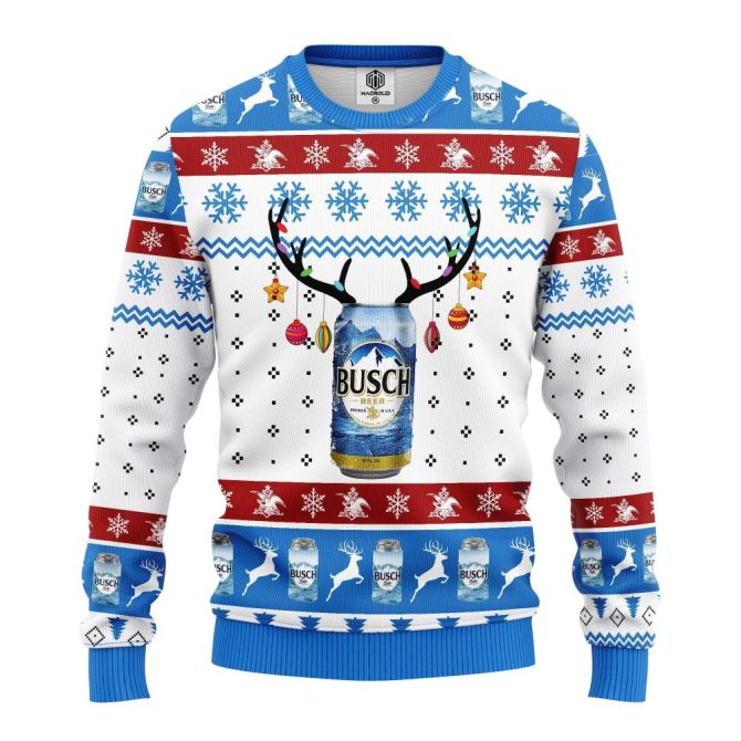 Cozy Busch Beer Christmas Sweater – Festive Holiday Ugly Sweater For Beer Lovers