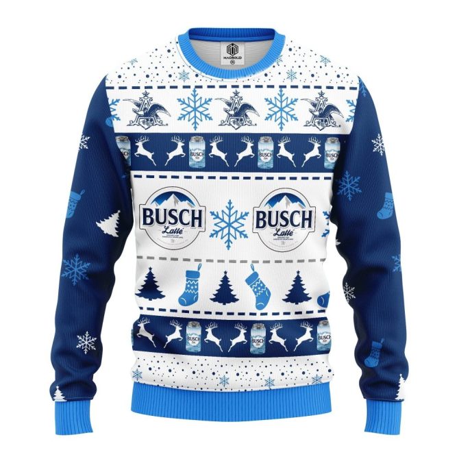 Cozy Up In Style: Busch Latte Ugly Christmas Sweater – Perfect Holiday Gift! - Image 3