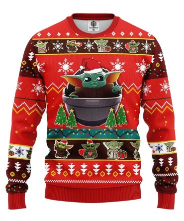 Baby Yoda Ugly Christmas Sweater Red 1- Amazing Gift Idea Thanksgiving Gift