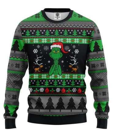Festive Grinch Ugly Christmas Ugly Christmas Sweater - Cozy Holiday Knit For Men & Women