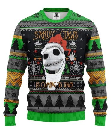 Festive Nightmare Before Christmas Sweater ? Spooky Santa Design For Holiday Fun!