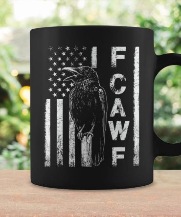 F Caw F Crow With Usa Flag Coffee Mug