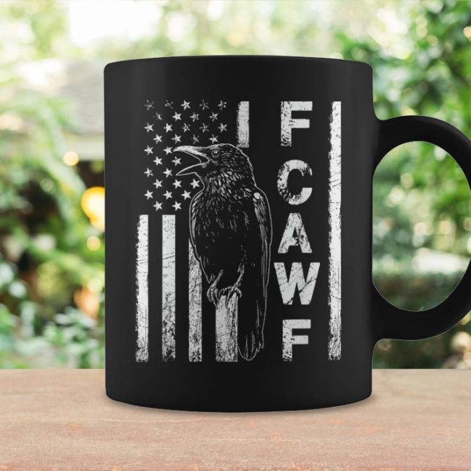 F Caw F Crow With Usa Flag Coffee Mug