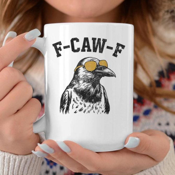 F-Caw-F Crow Coffee Mug - Image 2