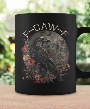 F Caw F Raven Bird Saying Graphic Coffee Mug