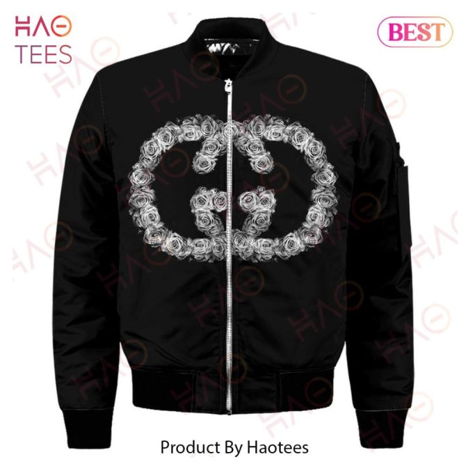Stylish Black Floral Graphic Bomber Jacket – Trendy & Comfortable Outerwear For All Seasons