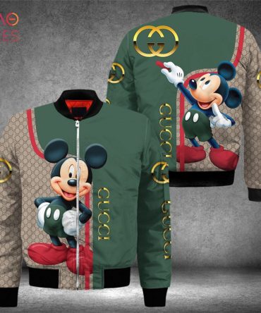 Hot Gucci Luxury Brand Mickey Mouse Bomber Jacket Pod Design
