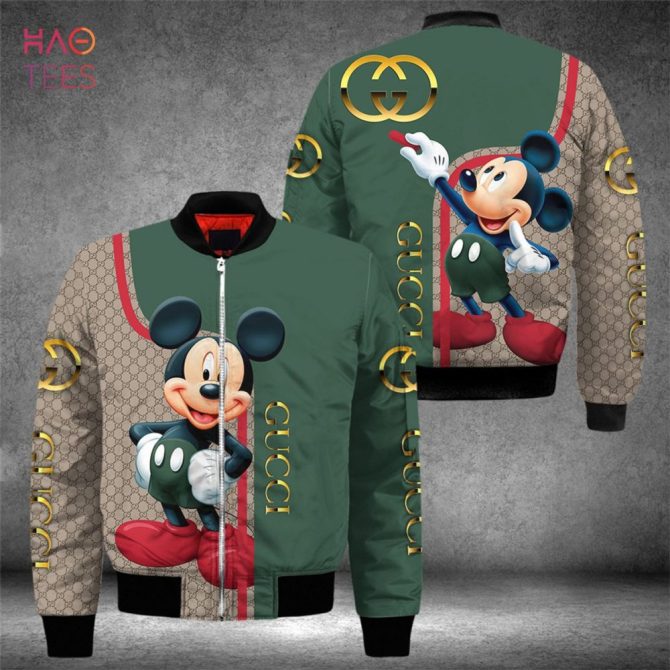 Hot Gucci Luxury Brand Mickey Mouse Bomber Jacket Pod Design