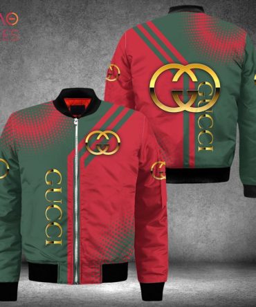 Hot Gucci Luxury Brand Red Mix Green Bomber Jacket Limited Edition