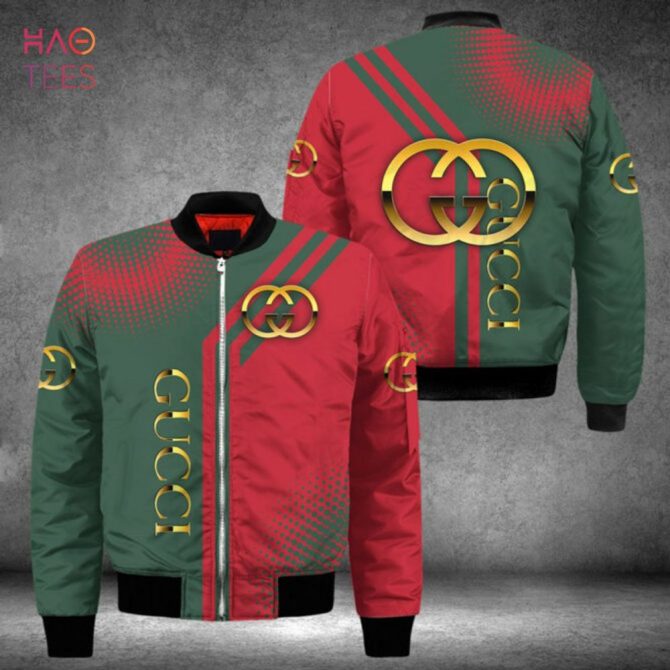 Hot Gucci Luxury Brand Red Mix Green Bomber Jacket Limited Edition - Image 2