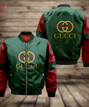 Best Gucci Luxury Brand Red Mix Green Bomber Jacket Limited Edition